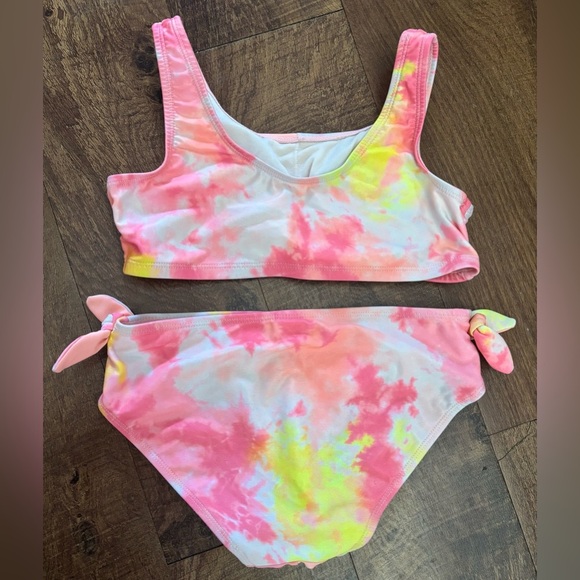Justice girl youth tie dye 2 two piece bikini swim bathing suit Sz large 12/14 - Picture 6 of 7
